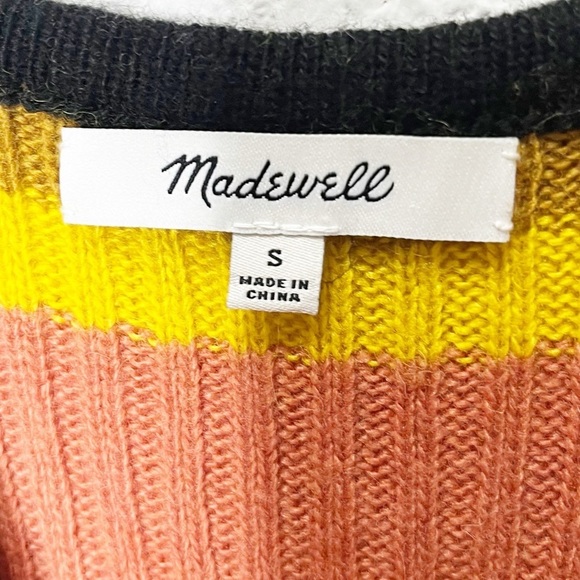 Madewell Striped Knit Tank Wool Blend Retro Midi Dress Small - Picture 11 of 11